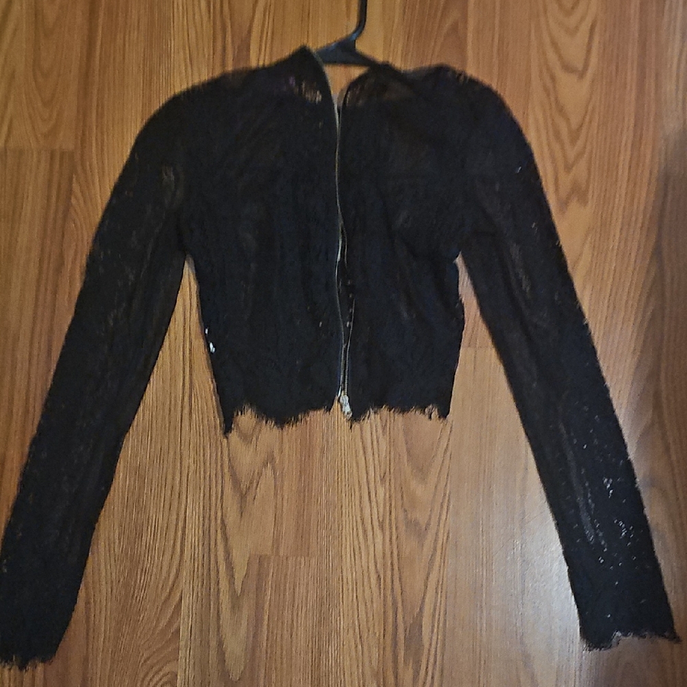 Hot Miami Styles Black Lace Blazer